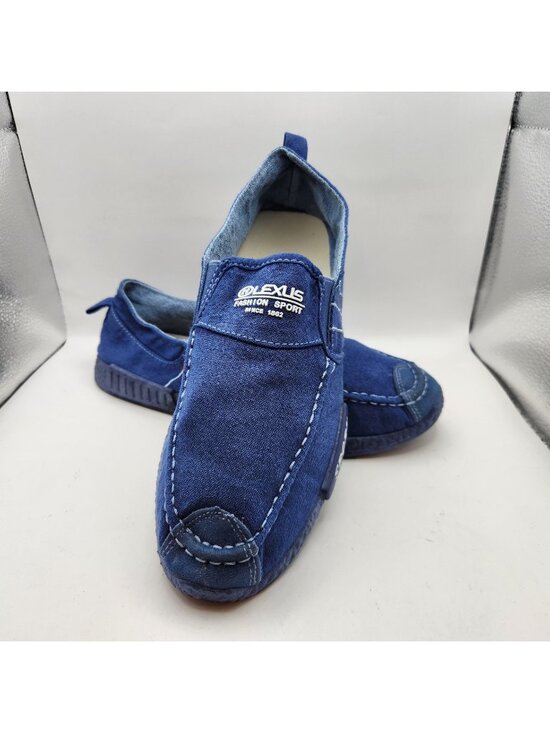 Lexus Fashion Brand Other - Lexus Fashion Sport Blue Canvas Euro Slip On Loafer Driving US 9 Shoes Sneakers